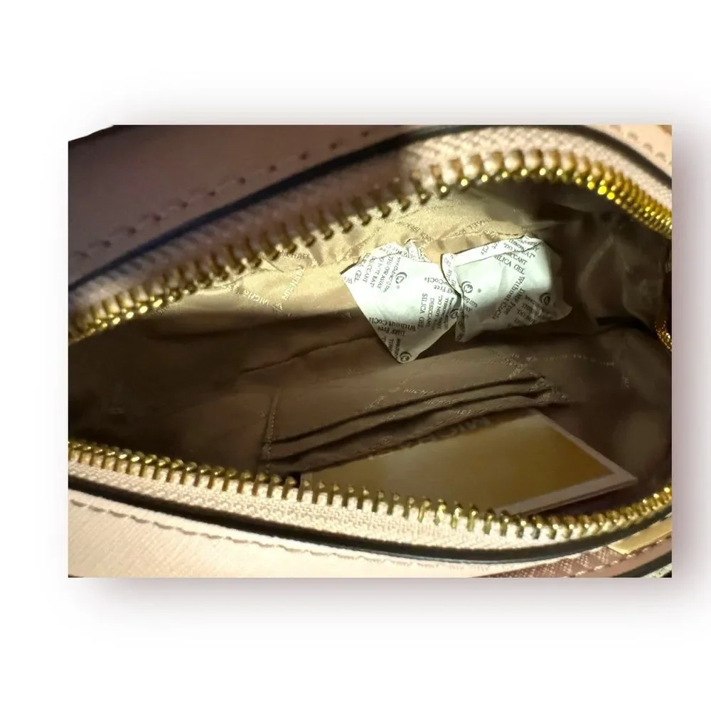 Michael Kors Leather Oval‎ Crossbody Jet Set Travel Blush Pink - Picture 6 of 8